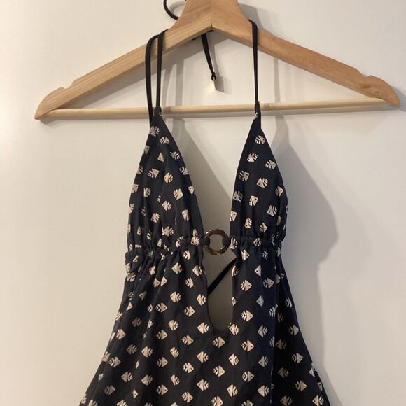 Tory Burch Black Kingfish Plunge One Piece Swimsuit Size XS - Picture 6 of 16